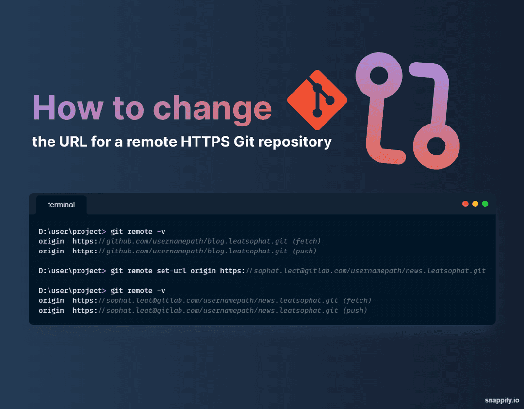 How to change the URL for a remote HTTPS Git repository